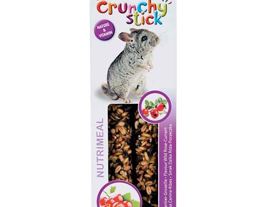 Friandises Crunchy Stick pour Chinchilla saveur Eglantier et Groseille 115g