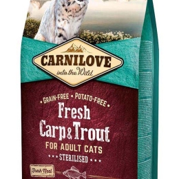Carnilove Fresh carpe et truite croquettes pour chat stérilisé